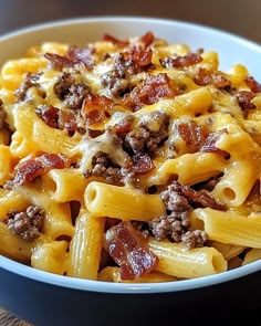 Loaded Bacon Cheeseburger Alfredo Pasta