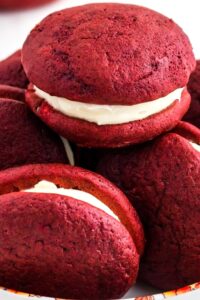 Cream Cheese Filled Red Velvet Cookies