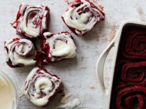 Recipes By Clave HEAVENLY RED VELVET CINNAMON ROLLS